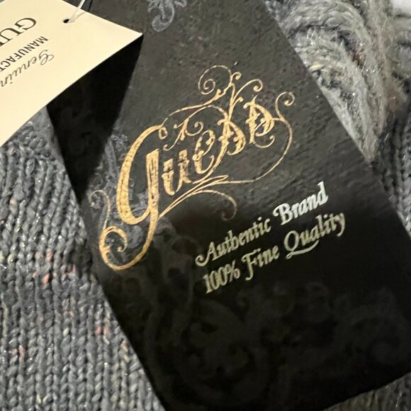 Guess Slate Grey Crop Long Sleeve Sweater - Picture 2 of 8